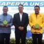 Sekda Sumsel, Edward Candra saat menghadiri pelantikan dan pengukuhan pengurus IKAPERTA UNSRI Periode 2025-2029.(Foto:J)