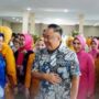 Wagub Sumsel,Cik Ujang saat pembukaan Bazar Kemerdekaan oleh BKOW Provinsi Sumsel.(Foto:J)